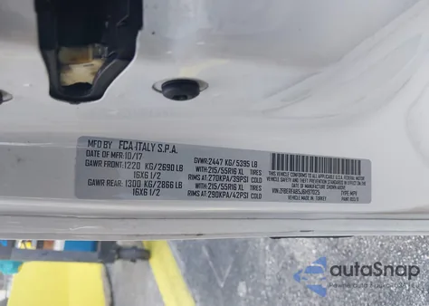 2018 Ram Promaster City Tradesman z USA, uszkodzony, nr VIN ZFBERFAB5J6H97025